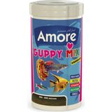 Amore Guppy Mix Granules Lepistes Melek Tetra Balığı Yemi 1000 Ml, 400 gr - Çok Renkli