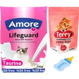 Amore Kedi Süt Tozu 240G Lifeguard + Terry Mommies Care Anne Sütü 200G + Biberon 40ML