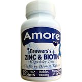 Amore Köpek Brewers 2 x 72LI Çinko Biotin Tablet Tüy Döküm Xl Zinc Biotin Large Tabs