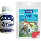 Amore Köpek Brewers 72LI Çinko Biotin Tablet, Avida 12LI Sticks Dog Lamb Ödül Maması