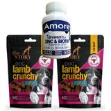 Amore Kopek Cinko Biyotin Tableti 72Li Tuy Dokumu, New Story Lamb Crunchy 2X80gr Odul Mamasi