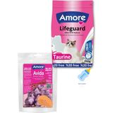 Amore Lifeguard Kitten Milk Yavru Kedi Süt Tozu 240 Gr, Avida 12LI Sticks Somonlu Kedi Ödülü 60 Gr, Biberon
