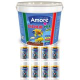 Amore Malawi Ciklet Mix Granules Karisik 3Kg Kova, Goldy Mix Granules 8 Adet 125Ml Kutu Japon Baligi Yemi