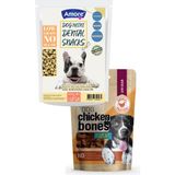 Amore Mantı Mini-Dental Köpek Ödülü 158GR Ağız Sağlığı, CBones 80GR XL-Taneli Atıştırmalık - 1 Adet - Gri