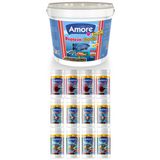Amore Protein Garlic Malawi Ciklet 2.4Kg Pro Chips Kova Balik Yemi,Betta-Goldy Mix-Tropikal- 4X125ml