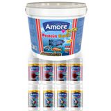 Amore Protein Garlic Malawi Ciklet 2.4Kg Pro Chips Sarimsakli Kova Balik Yemi,Betta-Goldy-4X125ml