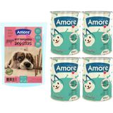 Amore Sığır Etli Sebzeli 16li Ödül Çubuğu Beef-Meat Dog Sticks, 4lü Yavru Köpek Konservesi