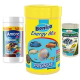 Amore Tropical Mix Selection 125Ml, Bonisa Energy Mix 250Ml, Pure Algae Pro 100Ml Tropik Balik Yemi Set