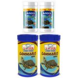 Amore Turtle Calcium Sticks 2X125ml, Lotus Gammarus 2X250ml Kaplumbaga Yemi