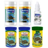 Amore Turtle Food Stick 2 x 125 ML + Bonisa 100 ML + Lotus 2 x 100 ML Kaplumbağa Yemi