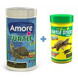 Amore Turtle Sticks 1000 Ml Ve Ahm Turtle 250 Ml Kutu Kaplumbaga Yemi