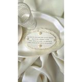 AmoreDesign Kişiye Özel Damat Kahve Tepsisi İçin Kart Notluk, Dantel Kenarlı ve İncili Tasarım