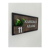 Amorfoz Kişiye Özel Aşhap Kapı Numarası 10x20 cm Tesbih Ahşap Zemin Siyah Çerçeve Büyük İsimli Kapı Süsü