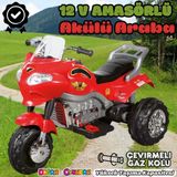Amortisörlü Akülü Turbo Goway Motosiklet Kırmızı - Aliş Goway Motorsiklet 12 Volt Akülü Motor - Aliş Go Way Motor