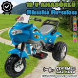 Amortisörlü Akülü Turbo Goway Motosiklet Mavi - Aliş Goway Motorsiklet 12 Volt Akülü Motor - Aliş Go Way Motor
