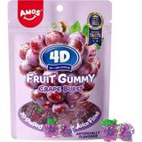 Amos 4d Fruit Gummy grape Burst 54 gr