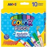 Amos Color Buddy Jumbo Keçeli Kalem 10 Renk