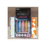 Amos Lisanslı Face Deco Simli Metalik Renkler Yüz Boyası 5'li Set + Sezgistore Ayraçlı