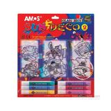 Amos Vitray Cam Boyama Seti 10,5 Ml X 6 Tüp + 6 Adet Vitray Sd10B6-D1