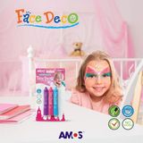 Amos Yüz Boyası 3 Renk - 3 Parça Çocuklar İçin Eğlenceli ve Güvenli Boyalar
