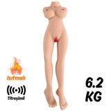 Amosis Riley - İskeletli Yarım Realistik Manken Anal Vajina Çift Girişli Isıtmalı Titreşimli Mastürbatör 6.2 KG