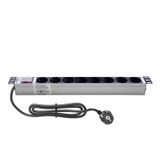 AMP Connect 19" 1U 8'li Schuko Anahtarlı Kabinet Grup Prizi