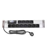 AMP CONNECT 19" 2U 12'li Fransız UPS Sigortalı Kabinet Grup Prizi (PDU)-16A