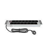AMP CONNECT 19" 2U 16'lı Schuko Anahtarlı Kabinet Grup Prizi (PDU)-16A