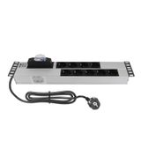 AMP CONNECT 19" 2U 9'lu Schuko Sigortalı Kabinet Grup Prizi (PDU)-16A