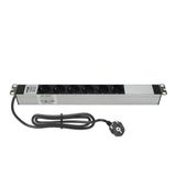 AMP CONNECT 19"1U 6'lı Schuko Direkt Bağlantılı Kabinet Grup Prizi (PDU)-16A