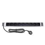 AMP CONNECT 19"1U 9'lu Fransız UPS Direkt Bağlantılı Kabinet Grup Prizi (PDU)-16A