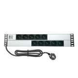 AMP CONNECT 19"2U 10'lu Fransız UPS Direkt Bağlantılı Kabinet Grup Prizi (PDU)-16A