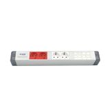 AMP CONNECT Alüminyum Profil Yatay Donatılmış Brotik 2 UPS Prizi 2 Şebeke Prizi 4 CAT3 Telefon veya CAT5 – CAT6 Data Prizi