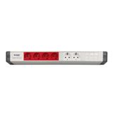 AMP CONNECT Alüminyum Profil Yatay Donatılmış Brotik 4 UPS 2 Şebeke Prizi 3 CAT3 Telefon veya CAT5 – CAT6 Data Prizi