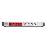 AMP CONNECT Alüminyum Profil Yatay Donatılmış Brotik 4 UPS 4 Şebeke Prizi 2 CAT3 Telefon veya CAT5 – CAT6 Data Prizi