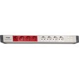 AMP CONNECT Alüminyum Profil Yatay Donatılmış Brotik 4 UPS Prizi 2 Şebeke Prizi 4 CAT3 Telefon veya CAT5 – CAT6 Data Prizi
