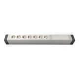 AMP CONNECT Alüminyum Profil Yatay Donatılmış Brotik 7'lİ Blok Priz + 6 CAT3 Telefon veya CAT5 – CAT6 Data Prizi