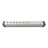 AMP CONNECT Alüminyum Profil Yatay Donatılmış Brotik 7'lİ Blok Priz + 8 CAT3 Telefon veya CAT5 – CAT6 Data Prizi