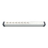 AMP CONNECT Alüminyum Profil Yatay Donatılmış Brotik 8'lİ Blok Priz + 8 CAT3 Telefon veya CAT5 – CAT6 Data Prizi