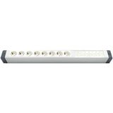 Amp Yatay Donatılmış Alüminyum Brotik 8'li Blok Priz + 8 Cat3 Telefon Veya Cat5 Cat21 Data Prizi