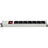 AMP Yedili Ups Klemensli Anahtarlı Grup Priz - Gri - YEDİLİ UPS KLEMENSLİ ANAHTARLI GRUP PRİZ