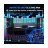 Ampligame A22 Rgb Gaming Hoparlör - Subwoofer'lı Pc Ses Sistemi - 3.5mm Aux Girişli - Masaüstü ve Tv Uyumlu - Option-1