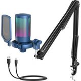 Ampligame A6T Twitch - Youtuber - Gamer - Tiktok - Yayıncı USB Mikrofon Seti (Mavi) - Çok Renkli