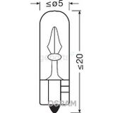 Ampul 12V 2.3W Küçük Dipsiz Gösterge Duysuz (10 Adet)