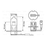 AMPUL H3 12V 55W PURELIGHT PK22S BOSCH 1987302031