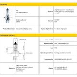 Ampül H4 12v 60/55w Halogen P43t