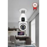 Ampul Kamera Wifi 360° Panoramik Gece Görüş Hareket Algılayıcı Güvenlik Kamerası Cmr13 Beyaz