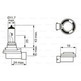 Ampul - Pure Light - 12 V - H8 - 35 W - Pgj19-1 308 1.4 09.2007 - 03.2010; 308 1.4 Vti 04.2010 - 06.