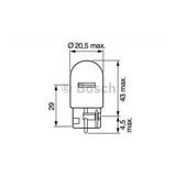 Ampul Pure Light 12v 93 Sinyal Dipsiz - Sarı - Tek Flama 21w W3x16d 10 Adet