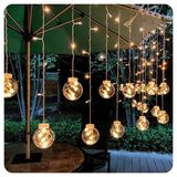 Ampül Saçak LED Perde Işık, 8 Farklı Işık Modu, 3 Metre Uzunluğunda, 12 Adet Ampül Sarkıtlı Tasarım, Su Geçirmez Yapı, Dekorasyon Ambiyans Noel Yılbaşı İçin Saçak LED Yılbaşı Perde Işık